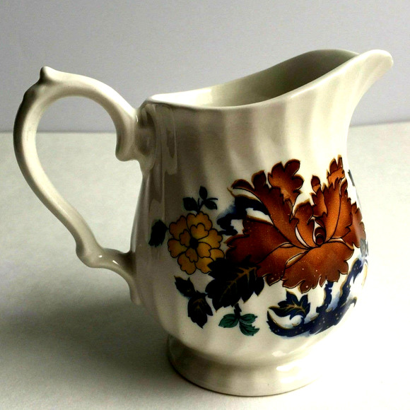 Myott Kismet Floral Porcelain Creamer Milk Jug Pitcher England Staffordshire - Picture 1 of 7